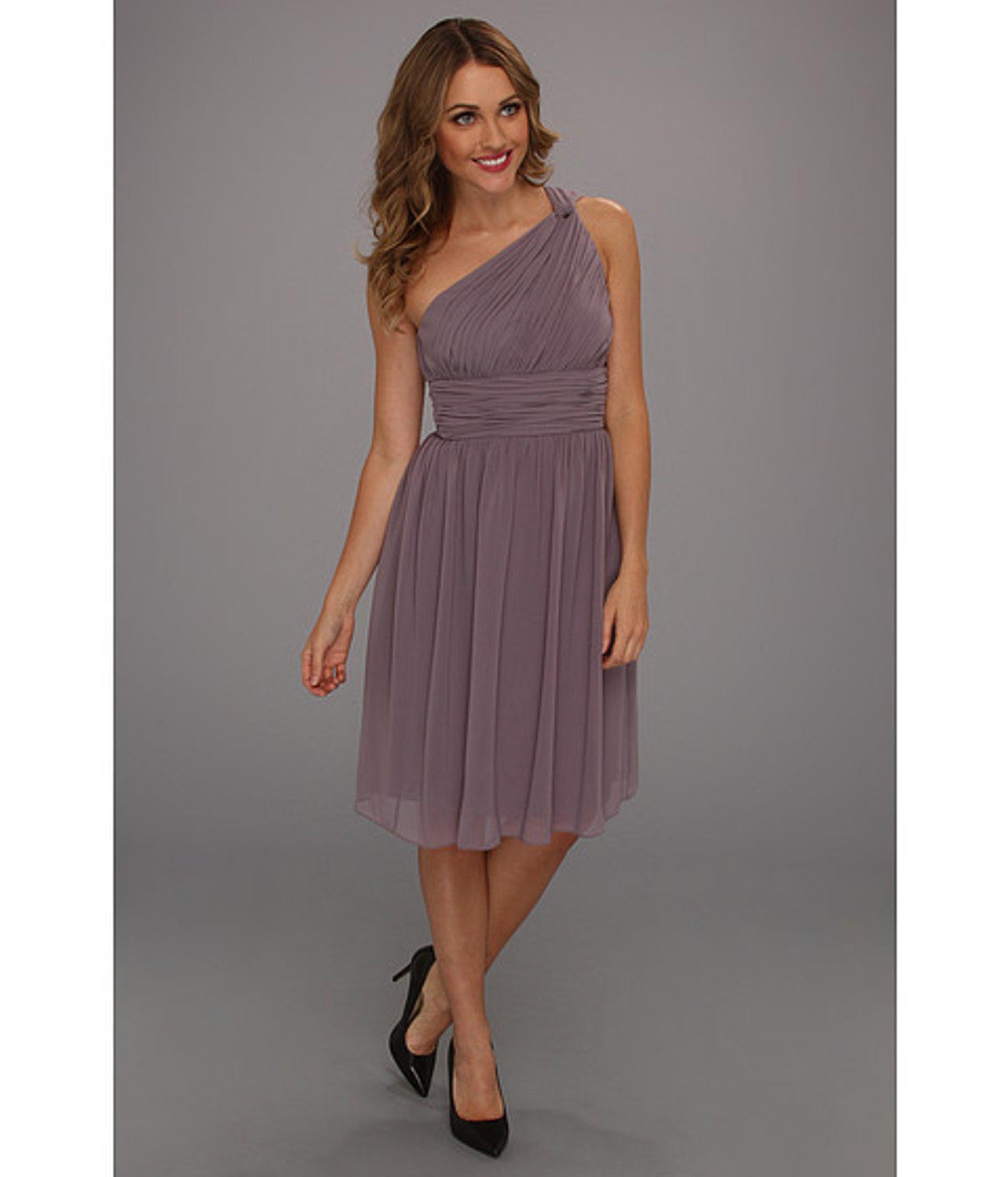 donna morgan one shoulder dress