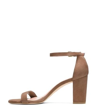 Shop Stuart Weitzman The Nearlynude Sandal In Nutmeg Brown Suede