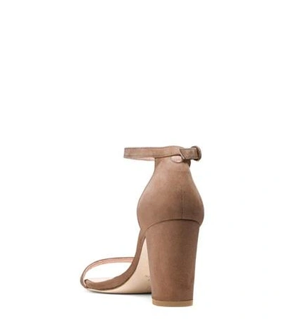 Shop Stuart Weitzman The Nearlynude Sandal In Nutmeg Brown Suede