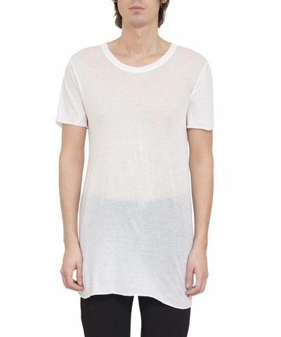 Shop Rick Owens Basic Cotton T-shirt In Bianco