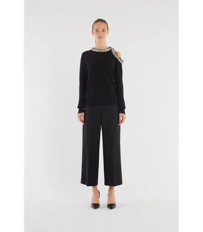 Shop 3.1 Phillip Lim / フィリップ リム Jeweled-neck Cashmere Sweater In Black