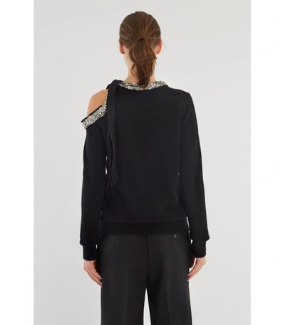 Shop 3.1 Phillip Lim / フィリップ リム Jeweled-neck Cashmere Sweater In Black