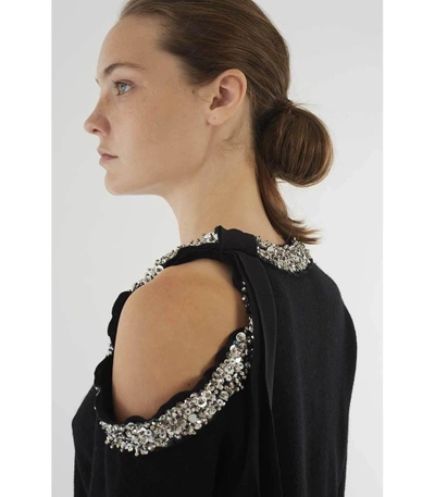Shop 3.1 Phillip Lim / フィリップ リム Jeweled-neck Cashmere Sweater In Black