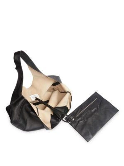 Shop Maison Margiela Soft Leather Hobo Bag In Nude