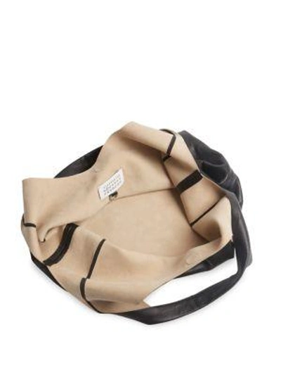 Shop Maison Margiela Soft Leather Hobo Bag In Nude