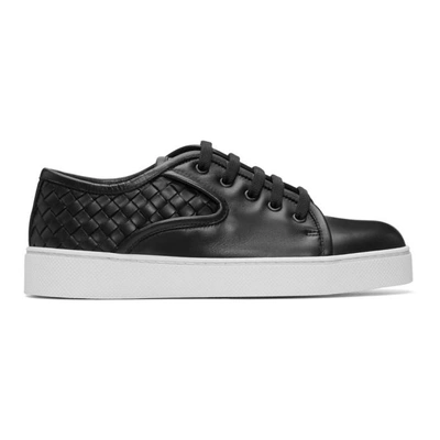 Shop Bottega Veneta Black Intrecciato Sneakers In 1000 Black