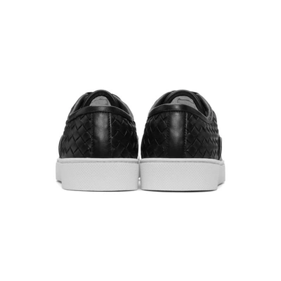 Shop Bottega Veneta Black Intrecciato Sneakers In 1000 Black