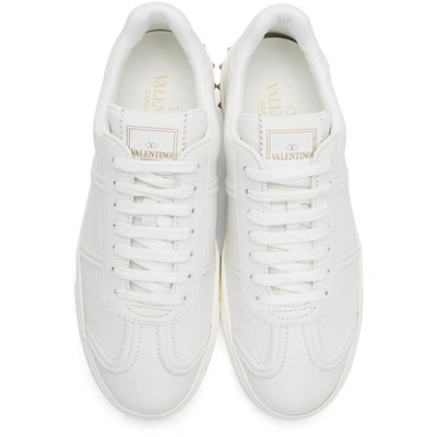Shop Valentino White  Garavani Flycrew Sneakers In 0bo White
