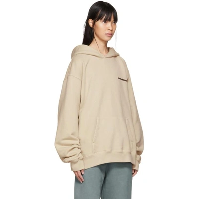 Shop Yeezy Beige Calabasas French Terry Hoodie In Mist