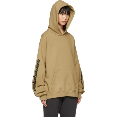 Shop Yeezy Khaki Calabasas French Terry Hoodie In Trench