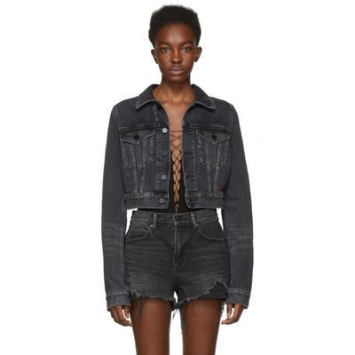 Alexander Wang Denim X Shrunken Jean Jacket In Grey | ModeSens