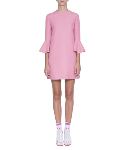 Shop Valentino Crepe Couture Dress In Rosa