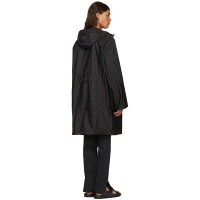 Shop Prada Black Avio Coat In F099p Nr/av