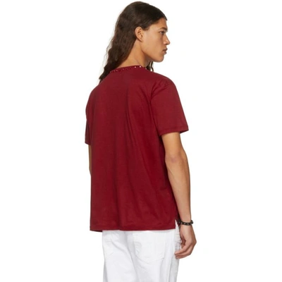 Shop Valentino Red Rockstud Untitled T-shirt In 157 Red
