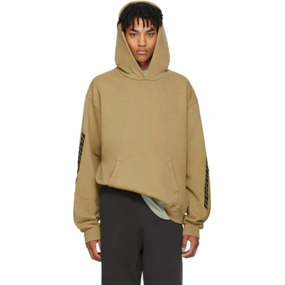 Shop Yeezy Khaki Calabasas French Terry Hoodie In Trench