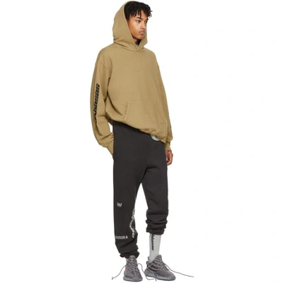 Shop Yeezy Khaki Calabasas French Terry Hoodie In Trench
