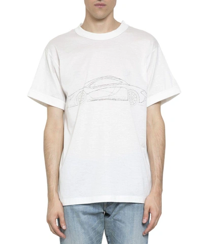 Shop Ih Nom Uh Nit Car Cotton T-shirt In Bianco