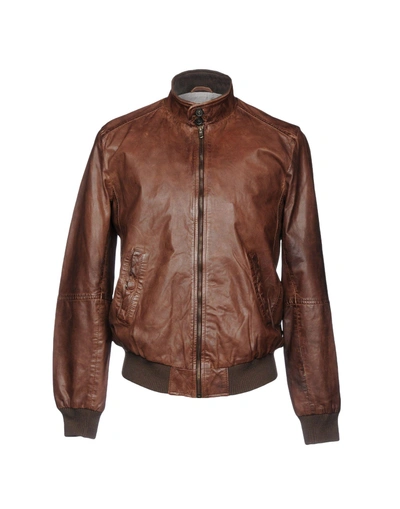 Shop D'amico Jackets In Cocoa