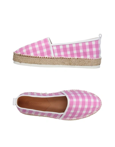 Shop Dondup Woman Espadrilles Pink Size 6 Textile Fibers, Leather