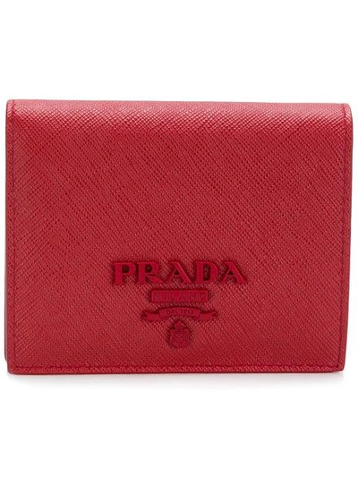 Shop Prada Classic Logo Wallet
