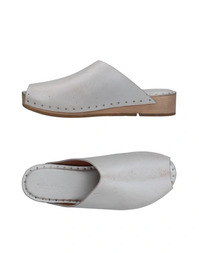 Shop Rick Owens Slippers In Light Grey