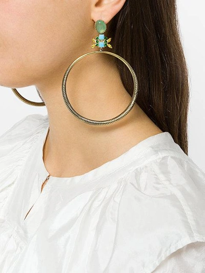 Shop Iosselliani Elegua Large Hoop Earrings In Metallic