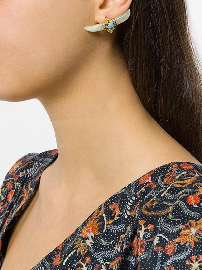 Iosselliani Elegua Single Horn Earring In Metallic