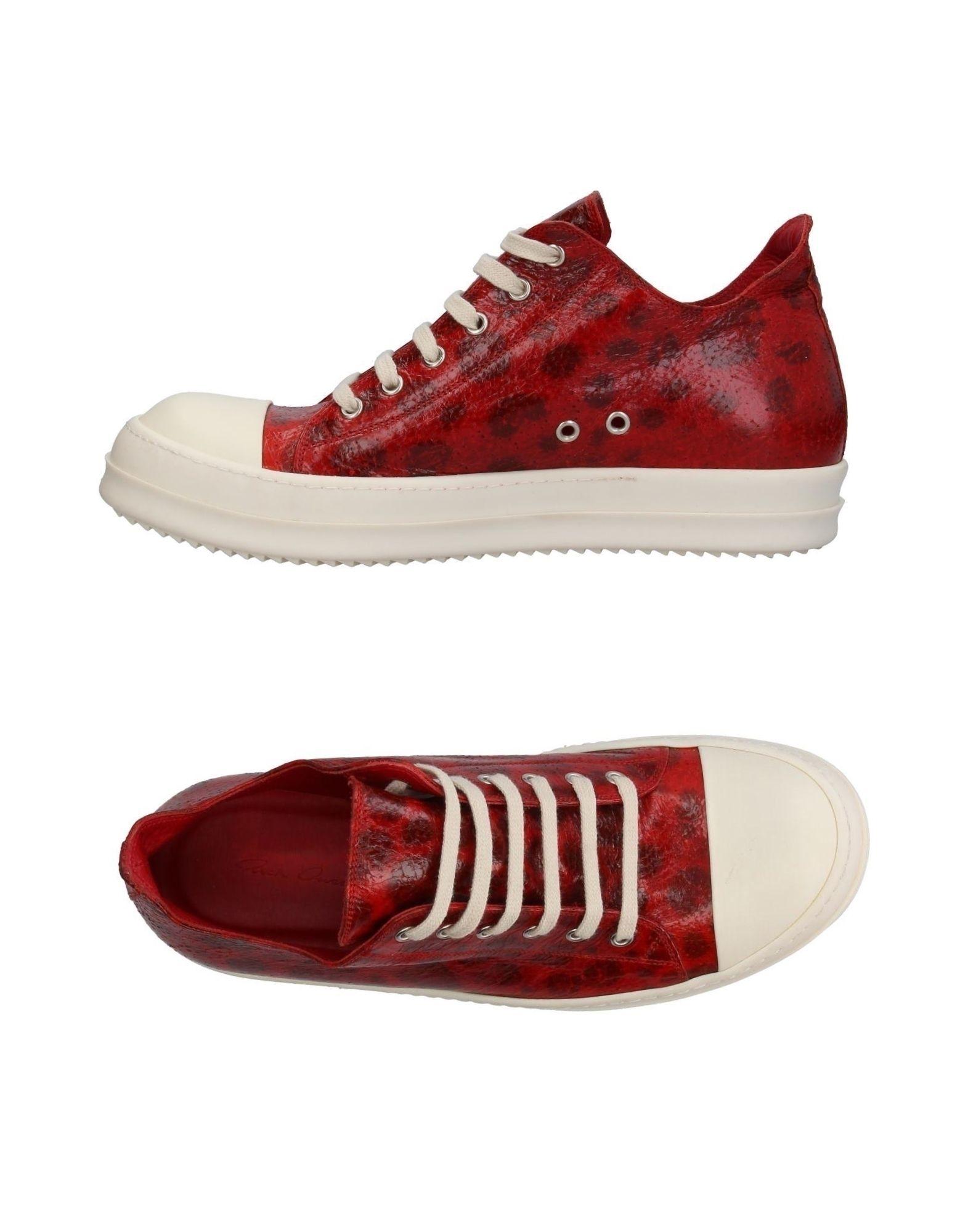 Rick Owens Sneakers In Red | ModeSens