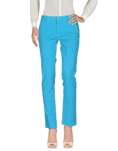 Shop 7 For All Mankind Casual Pants In Turquoise