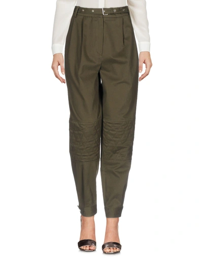 Shop Belstaff Casual Pants In Military Green