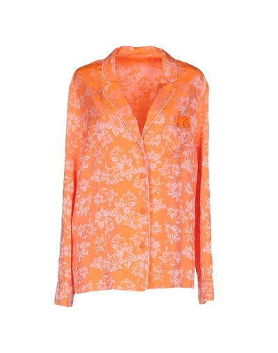 Shop Pinko Floral Shirts & Blouses In Orange