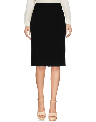 Shop Roberto Cavalli Knee Length Skirts In Black