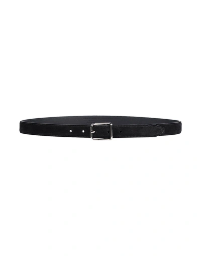 Shop Giorgio Armani Thin Belt In Black