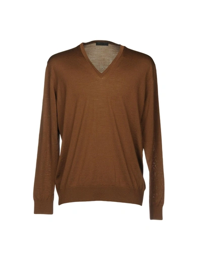 Shop Prada Sweater In Cocoa