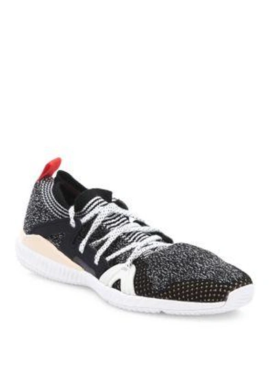 Shop Adidas By Stella Mccartney Edge Knit Trainer Sneakers In Dark Grey