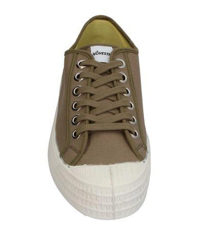 Shop Novesta Man Sneakers Military Green Size 7 Textile Fibers