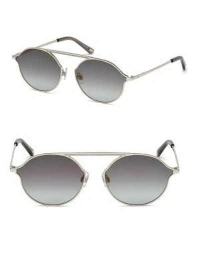Shop Web Round Metal Sunglasses In Silver