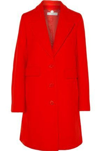 Shop Stella Mccartney Woman Marcelline Wool-blend Felt Coat Red