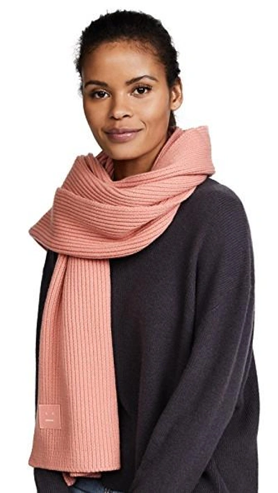 Shop Acne Studios Bansy S Face Scarf In Pale Pink