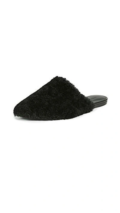 Shop Jenni Kayne Shearling Slippers In Black