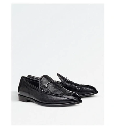 Shop Jimmy Choo Marti Patent Leather Loafers In Black