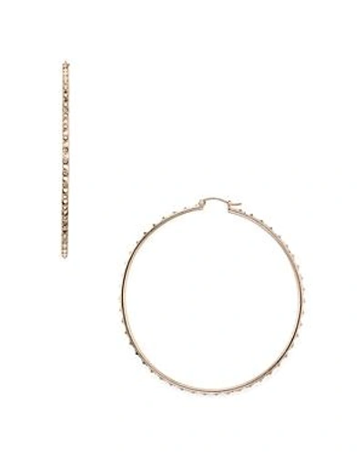 Shop Kendra Scott Annemarie Swarovski Crystal Hoop Earrings In Rose Gold/iridescent