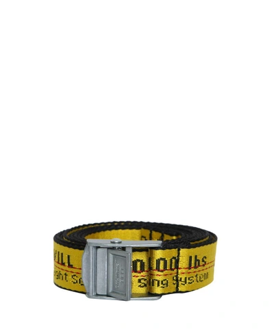 Shop Off-white Mini Industrial Belt In Giallo