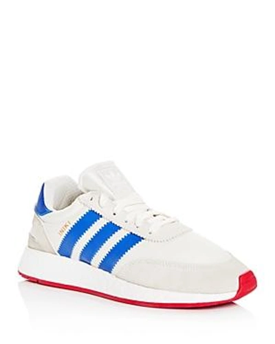 Shop Adidas Originals Men's Iniki Runner Lace Up Sneakers In White/blue