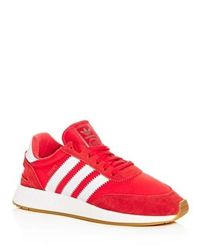 Shop Adidas Originals Men's Iniki Runner Lace Up Sneakers In Red/white