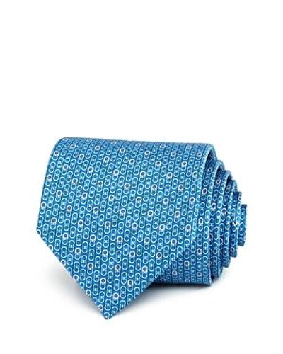 Shop Ferragamo Linking Gancini Classic Tie In Light Blue