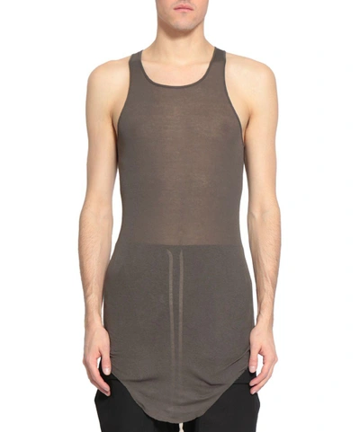 Shop Rick Owens Cotton Tank Top In Grigio