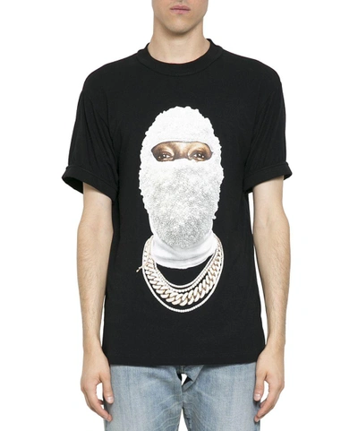 Shop Ih Nom Uh Nit Printed Face Cotton T-shirt In Nero