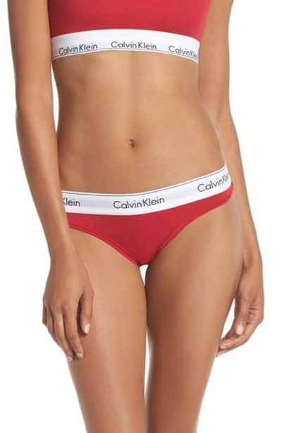 Shop Calvin Klein 'modern Cotton Collection' Cotton Blend Bikini In Empower