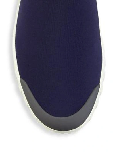 Shop Prada Neoprene Slip-on Boots In Blue